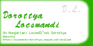 dorottya locsmandi business card